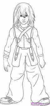 Riku Draw Step Hearts Kingdom Characters Drawing sketch template