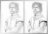 Tyrion Lannister Tinta Lapiz Thrones sketch template