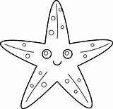 Coloring Pages Starfish Star Kids Fish Printable Color Preschool Drawing Eye Print Cartoon Crafts Mermaid Craft Clipart Animals Collection Mesmerizing sketch template