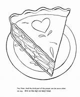Coloring Pages Pie Thanksgiving Valentine Sheets Dinner Color Valentines Cake Prayer Apple Printables Heart Printable Sheet Bible Food Feast 324b sketch template