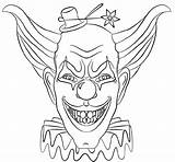 Clown Coloring Scary Pages Printable Halloween Drawing Colouring Face Educative Clowns Killer Evil Faces Choose Board sketch template