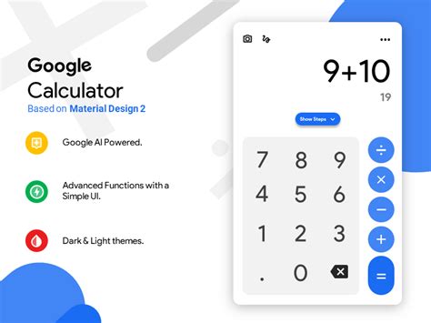 google calculator redesign concept uplabs