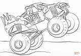Coloring Monster Zombie Truck Pages Jam Printable Drawing sketch template