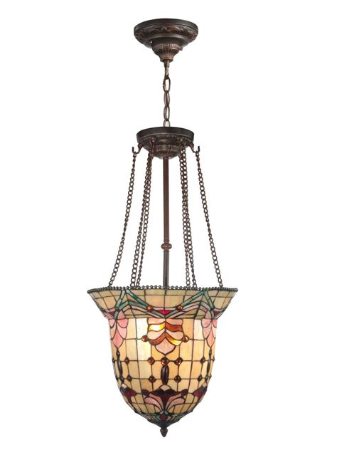 Dale Tiffany Red Baroque Foyer Fixture 3 Light In Antique Brass