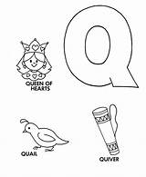 Coloring Letter Alphabet Pages Quail Abc Queen Activity Quiver Sheet Sheets Printable Color Print Kids Activities Primary Learn Honkingdonkey Preschool sketch template