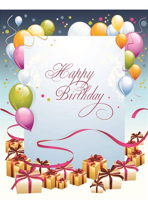 happy birthday  printable card templates birthday card template