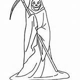 Coloring Pages Death Skeleton Reaper Grim Jointed Skeletal Figure Getcolorings Double Hellokids sketch template