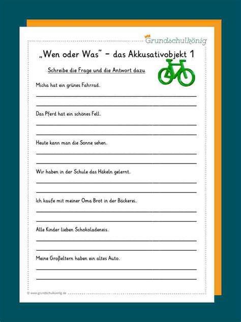 akkusativobjekt deutsch unterricht lernen allgemeinbildung