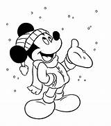 Mickey Coloring Winter Pages Disney Mouse Snow Feeling Printable Kids Print Choose Board sketch template