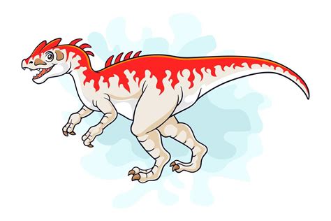 cartoon dinosaur indominus rex  white background  vector art