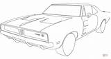 Charger Coloring Dodge Pages Car Clipart Drawing 1969 Printable Library Rt sketch template