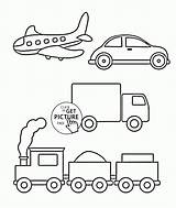 Coloring Pages Transportation Printable Kids Toddlers Easy Printables Simple Colouring Sheets Preschool Color Cars Drawing School Choose Board Pre Tractor sketch template