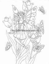 Amy Brown Fairy Coloring sketch template