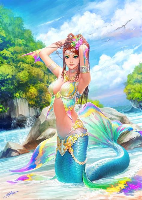 pin by nausicaa on fantasy and sci fi art anime mermaid mermaid art