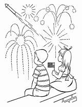 Fireworks Coloring Pages Kids Printable Template Getdrawings Drawing sketch template