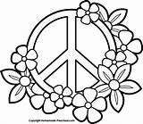 Peace Sign Coloring Pages Easy Choose Board sketch template