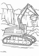 Excavator Template Coloring Pages sketch template