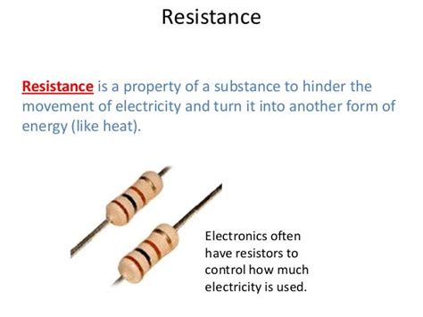 quantifying electricity  resistance