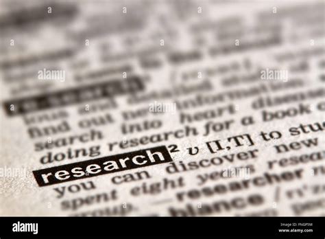 research word definition text  dictionary page stock photo alamy