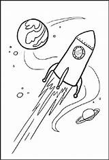 Weltraum Malvorlage Malvorlagen Ausdrucken Rakete Raketen Weltall Astronaut Sterne Pilih Papan sketch template