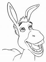 Shrek Coloring Donkey Printable Dreamworks Hit Movie sketch template