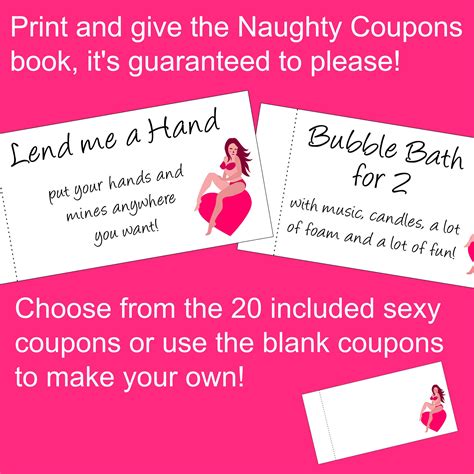 Sexy Birthday T For Him Printable Naughty Coupons Book Etsy