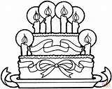 Birthday Cake Coloring Pages Color Supercoloring Ribbons sketch template