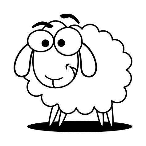 sheep draw clipart