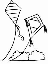 Kite Coloring Pages Kites Drawing Flying Pipas Colouring Two Clipartmag Guatemala Printable Cloud Template sketch template