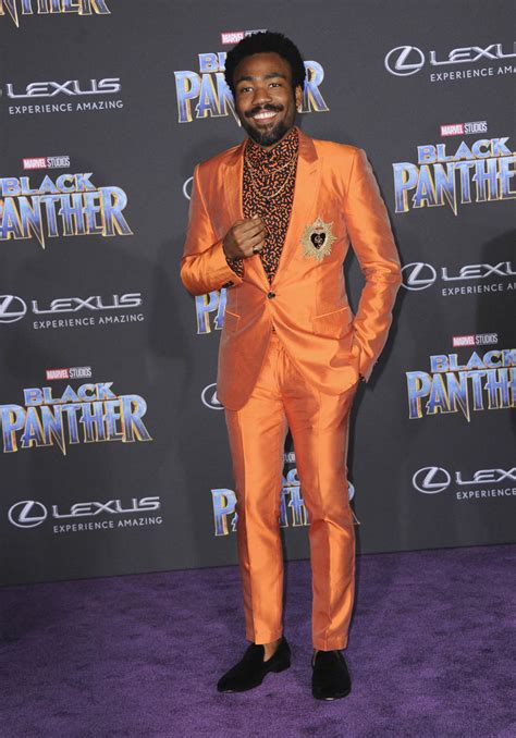 Donald Glover At The Black Panther Premiere And Quincy