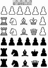 Chess Pieces Coloring sketch template