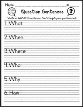 question sentences worksheet  grade reading comprehension st