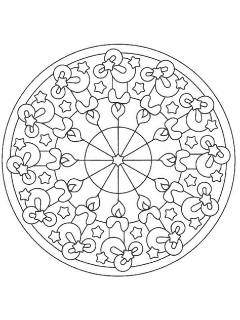 kids  fun coloring page mandala christmas mandala christmas