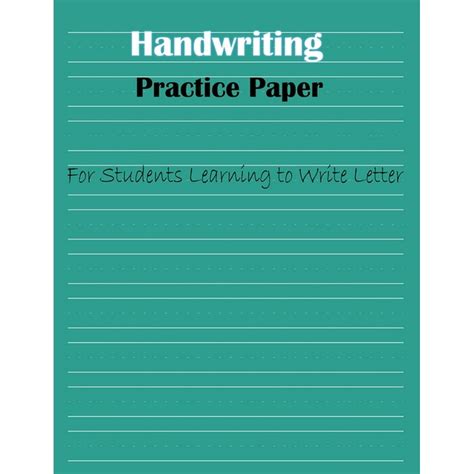 handwriting practice paper  students learning  write letter