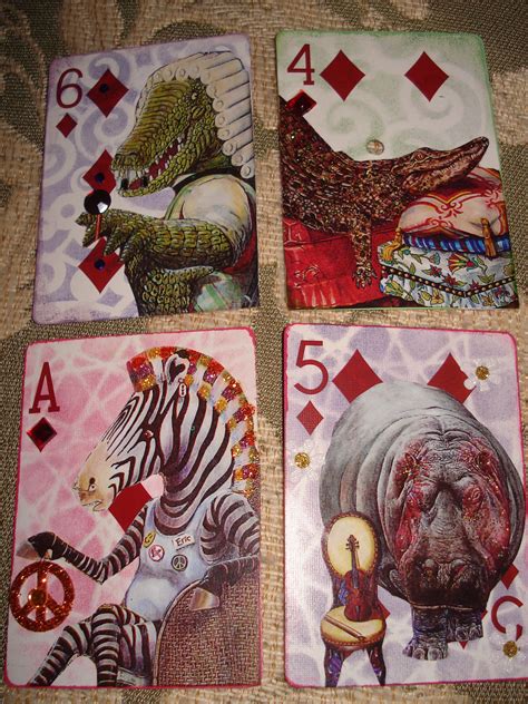 altered playing cards ahhhh   arted lesson thought brewing
