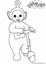 Coloring Pages Teletubbies Cartoon Color Printable Character Kids Sheet Sheets Po sketch template