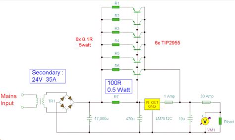 simple   regulated power supply circuit diagram electronic circuit diagrams schematics