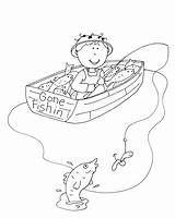 Coloring Colouring Pages Stamps Gone Fishing Fishin Fathers Digital Freedeariedollsdigistamps Cartoon Digi Choose Board sketch template