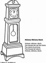 Hickory Dock Dickory Kidssoup Rhyme Hickety sketch template