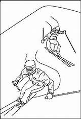 Skifahrer Zum Kleurplaat Ausmalbild Malvorlage Schatten sketch template