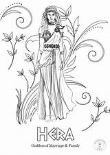 Gods Goddesses Hera Artemis Downloadable sketch template