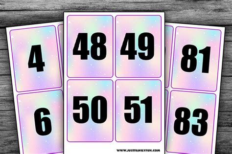 printable number flashcards    family fun