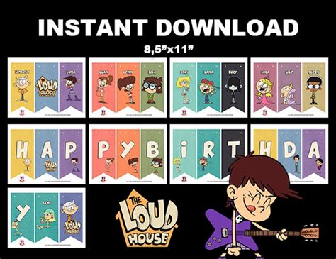 The Loud House Birthday Banner Printable In English