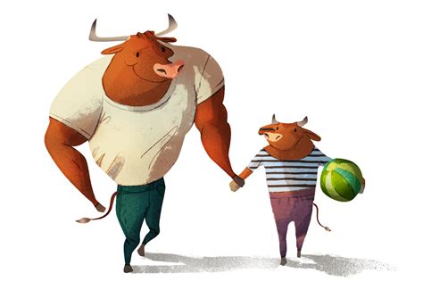 bull character design illustration