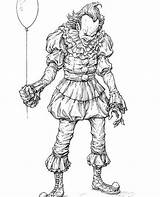 Horror Pennywise Coloring Pages Drawing Halloween Scary Clown Desenhos Desenho Comic Clowns Sketches Para Adult Drawings Movie Penny Salvo Hotmart sketch template