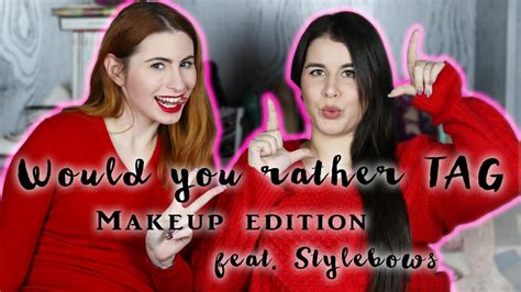would you rather tag greek makeup edition feat stylebows