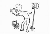 Cameraman Coloring Pages Printable sketch template