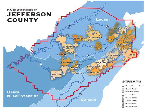 Jefferson County Map Alabama