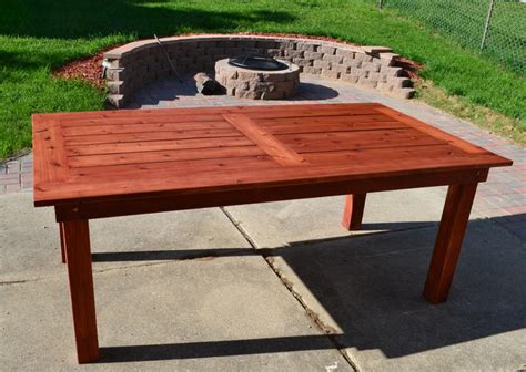 bryans site  finished diy cedar patio table