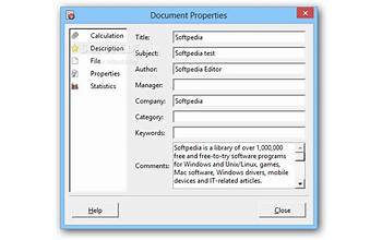Excel Document Details Editor screenshot #5